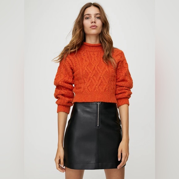 Aritzia Wilfred Roxanne Vegan Leather Skirt - Picture 3 of 4
